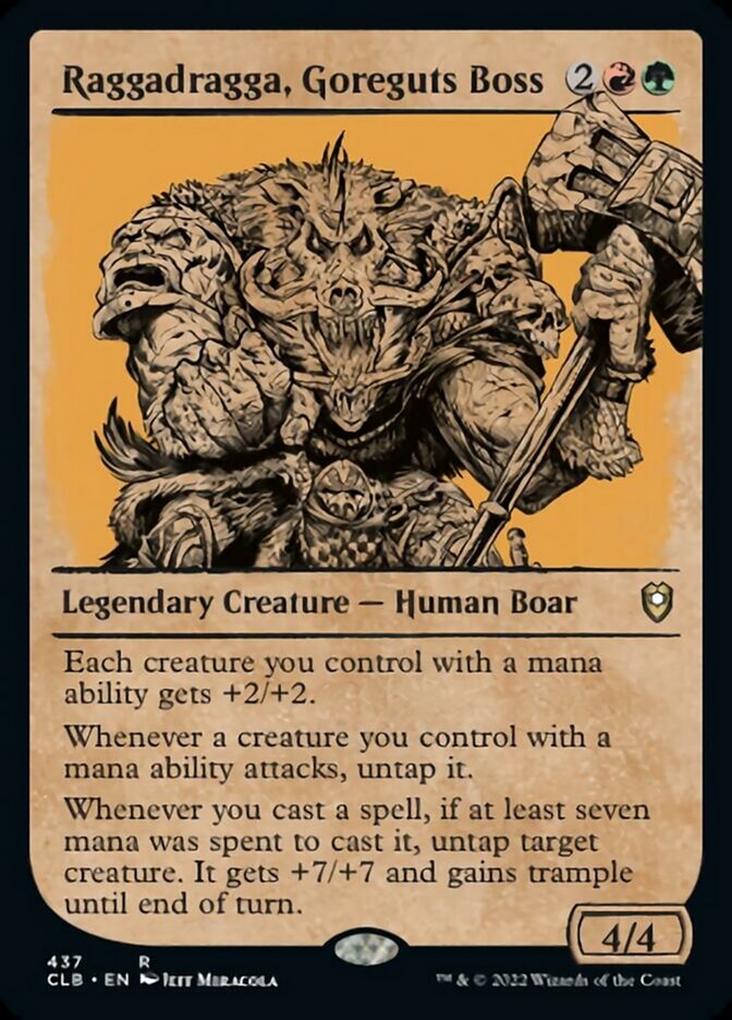 Raggadragga, Goreguts Boss (Showcase) [Commander Legends: Battle for Baldur's Gate] [Foil]