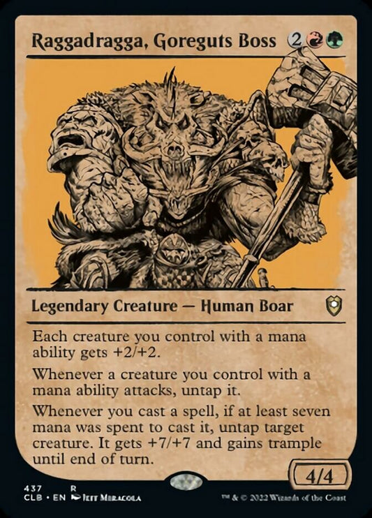 Raggadragga, Goreguts Boss (Showcase) [Commander Legends: Battle for Baldur's Gate] [Foil]