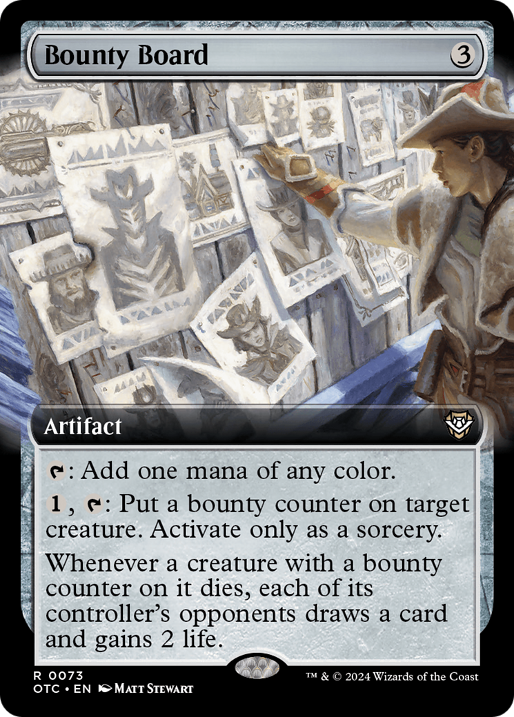 Bounty Board (Extended Art) [Outlaws of Thunder Junction Commander] [Foil]