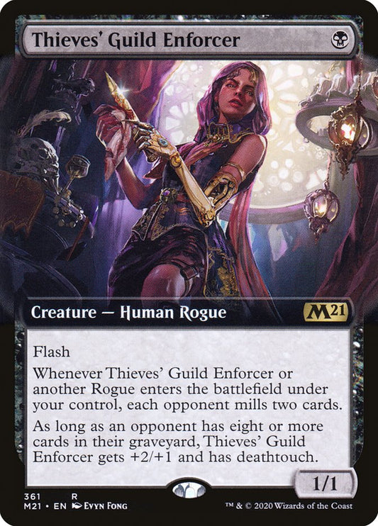 Thieves' Guild Enforcer (Extended Art) [Core Set 2021] [Foil]
