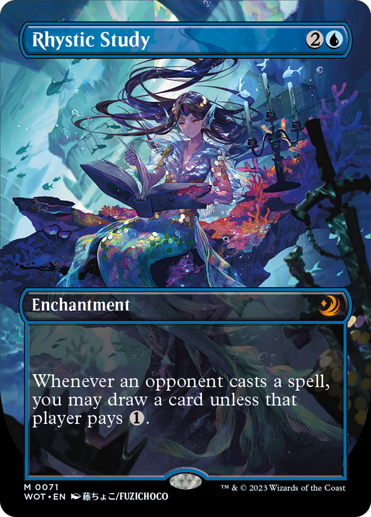 Rhystic Study (Anime Borderless) [Wilds of Eldraine: Enchanting Tales] [Foil]