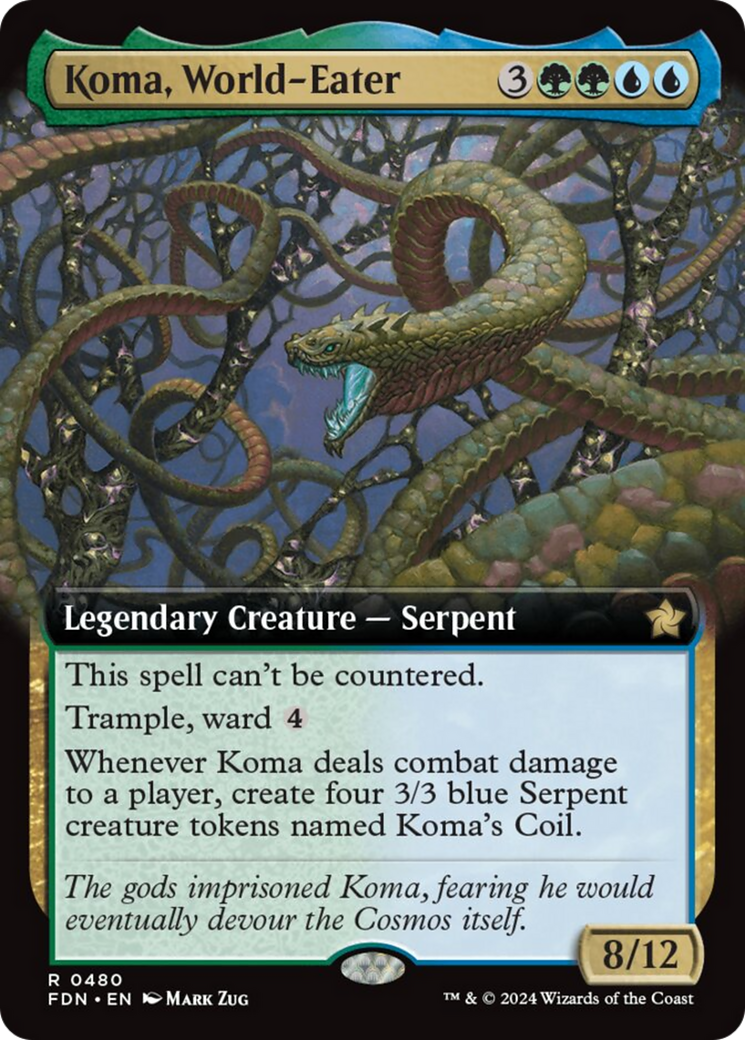 Koma, World-Eater (Extended Art) [Foundations] [Foil]