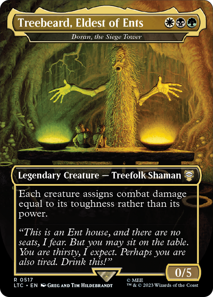 Treebeard, Eldest of Ents - Doran, the Siege Tower (Borderless) [The Lord of the Rings: Tales of Middle-Earth Commander] [Foil]