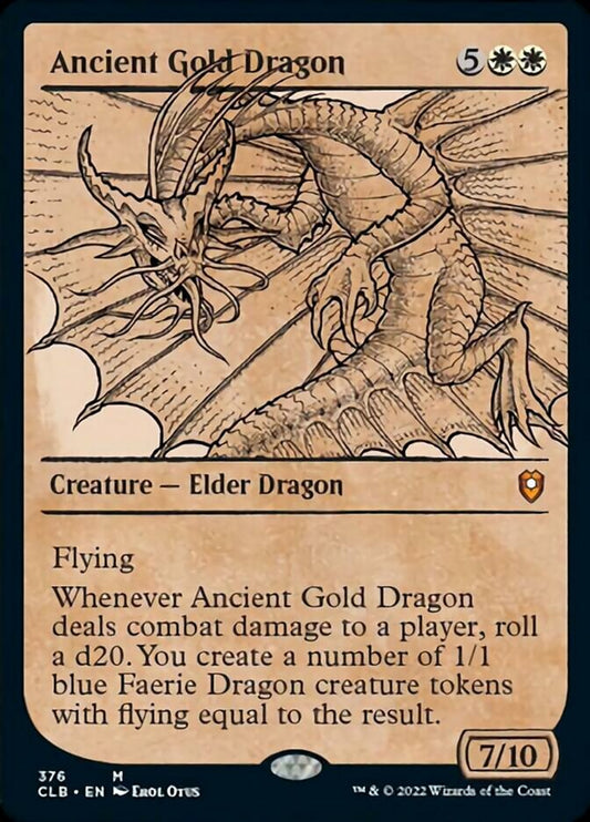 Ancient Gold Dragon (Showcase) [Commander Legends: Battle for Baldur's Gate] [Foil]