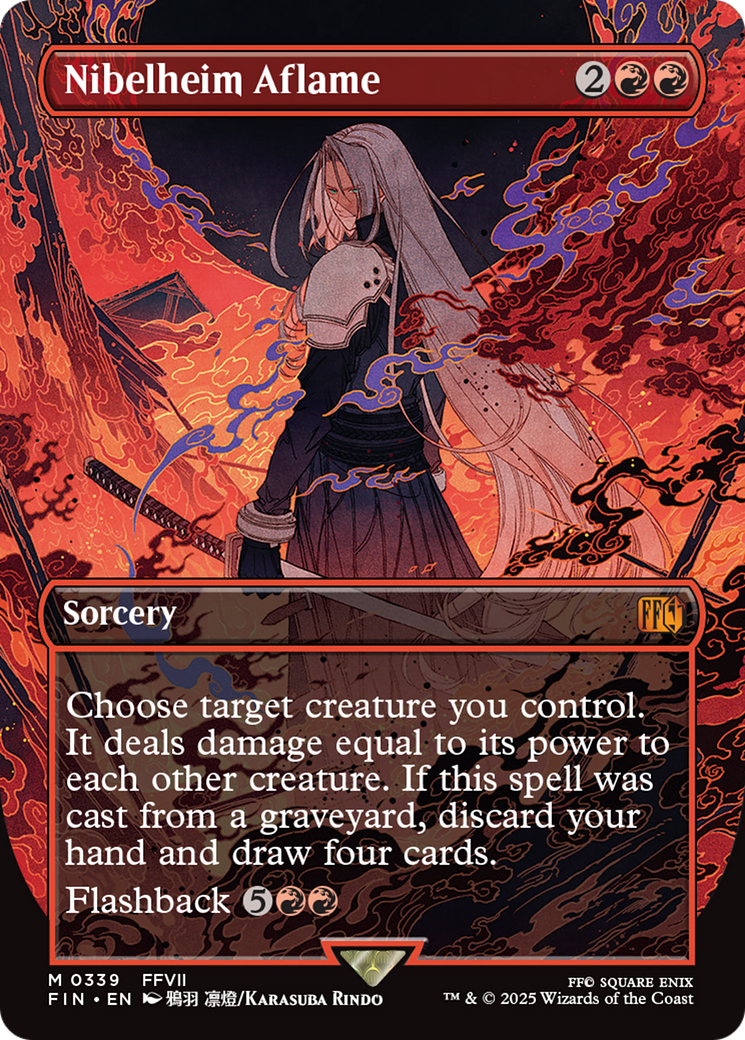 Nibelheim Aflame (Borderless) [FINAL FANTASY] [Foil]