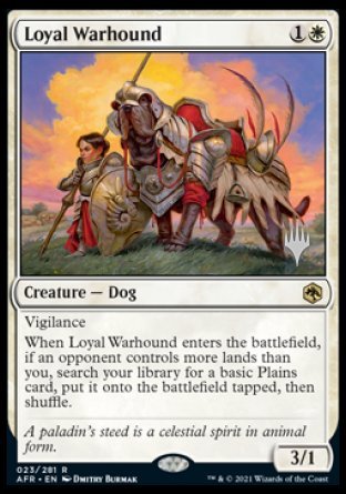 Loyal Warhound (Promo Pack) [Dungeons & Dragons: Adventures in the Forgotten Realms Promos] [Foil]