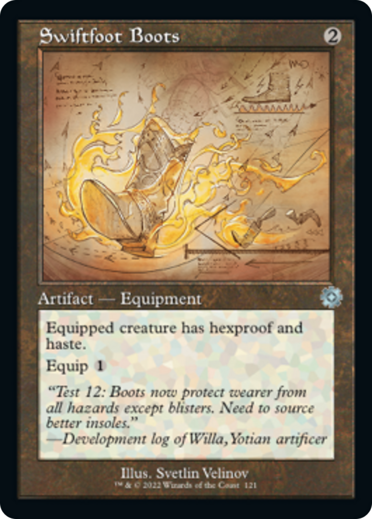 Swiftfoot Boots (Retro Schematic) [The Brothers' War Retro Artifacts] [Foil]