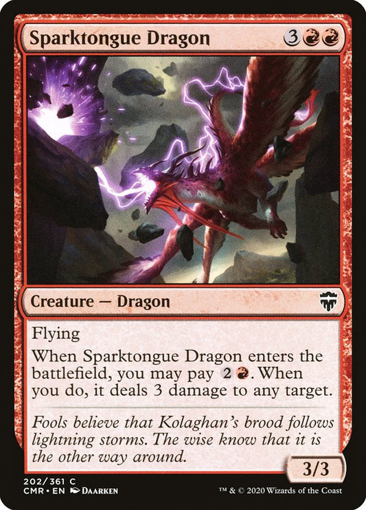 Sparktongue Dragon [Commander Legends] [Foil]