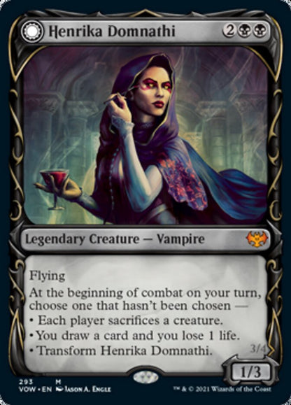 Henrika Domnathi // Henrika, Infernal Seer (Showcase Fang Frame) [Innistrad: Crimson Vow] [Foil]