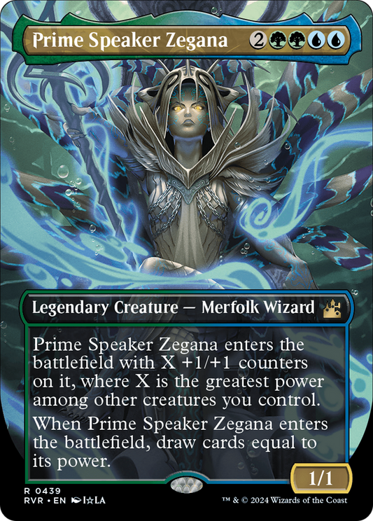 Prime Speaker Zegana (Anime Borderless) [Ravnica Remastered] [Foil]