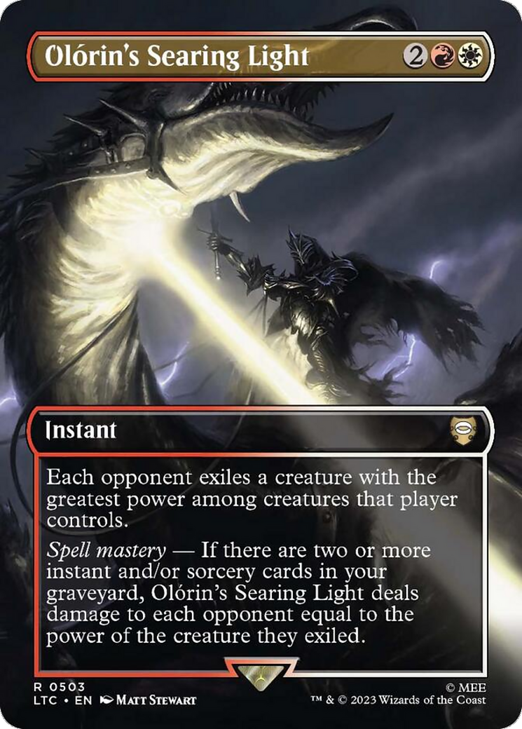 Olorin's Searing Light (Borderless) [The Lord of the Rings: Tales of Middle-Earth Commander] [Foil]