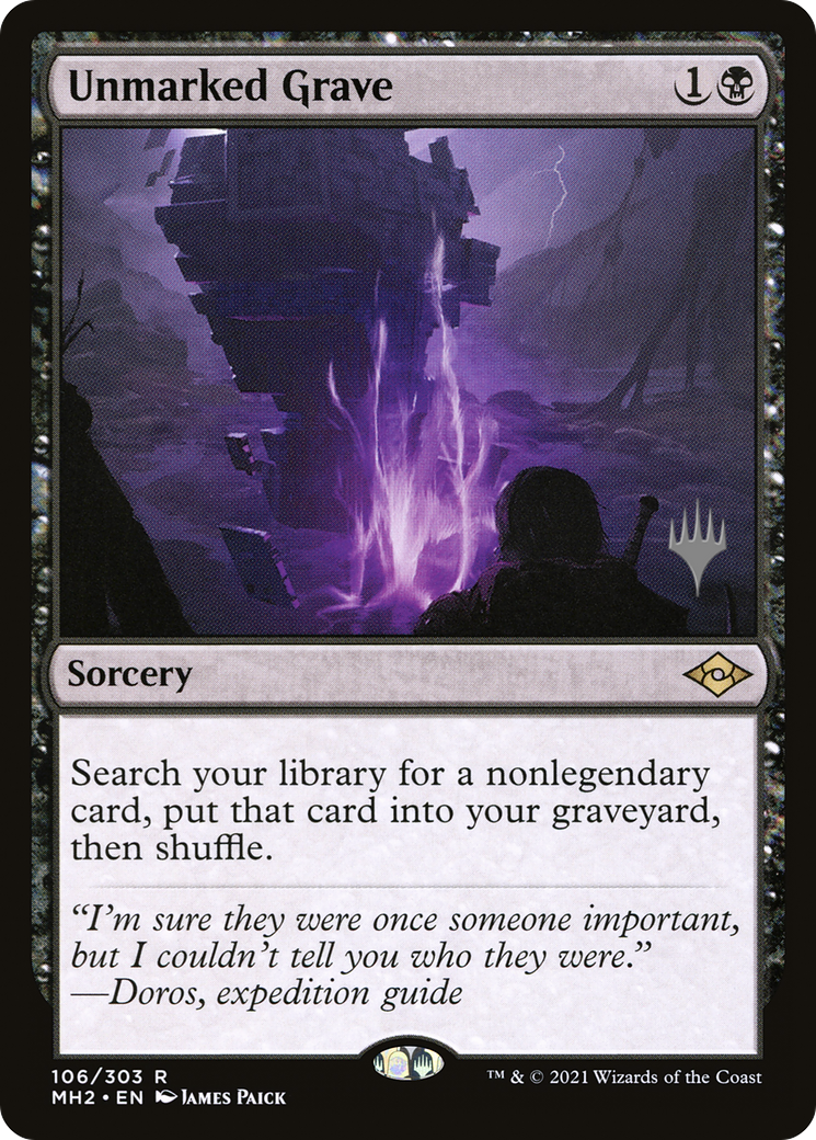 Unmarked Grave (Promo Pack) [Murders at Karlov Manor Promos] [Foil]