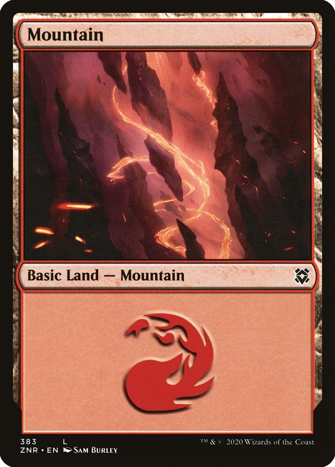 Mountain (383) [Zendikar Rising] [Foil]