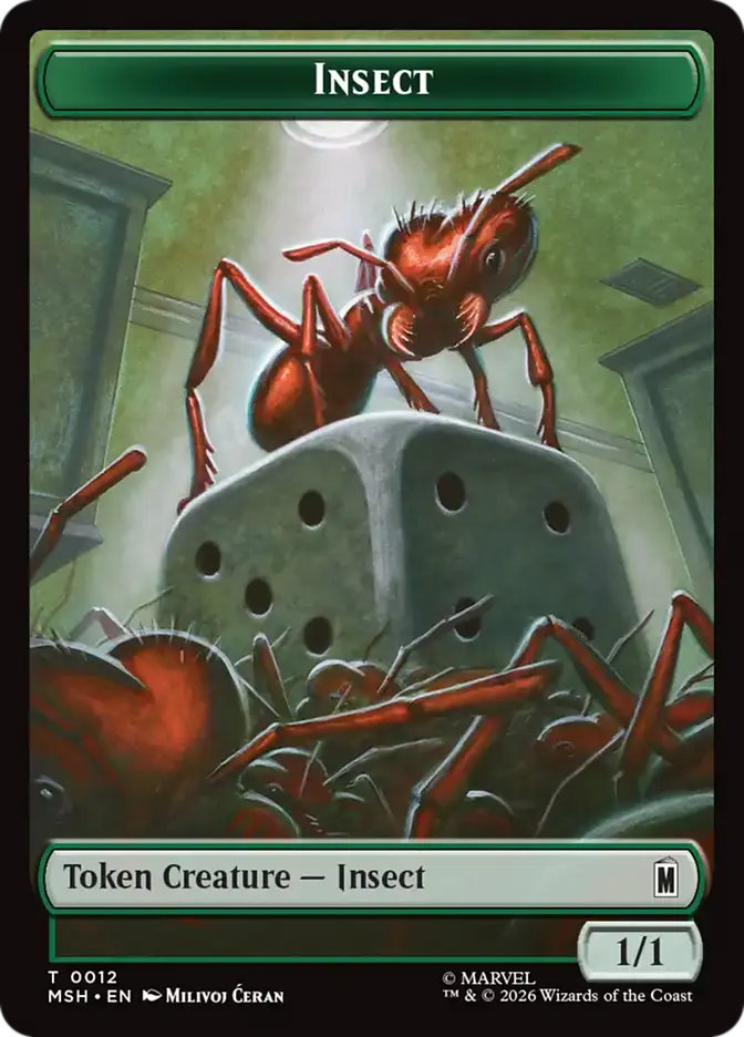 Insect // Soldier Double-Sided Token [Marvel Super Heroes]