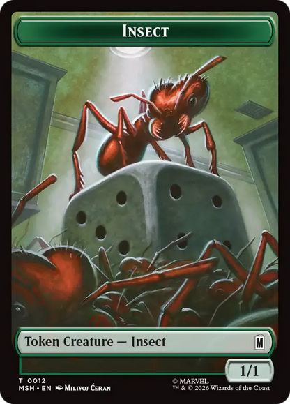 Insect // Soldier Double-Sided Token [Marvel Super Heroes]