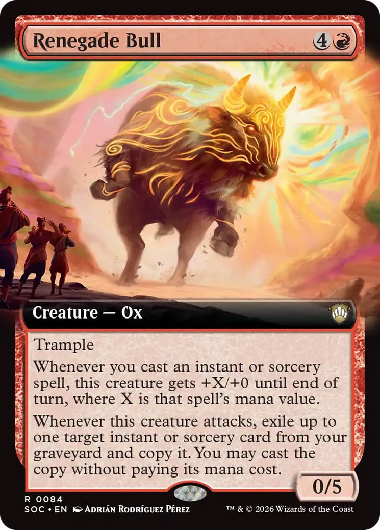 Renegade Bull (Extended Art) [Secrets of Strixhaven Commander] [Foil]