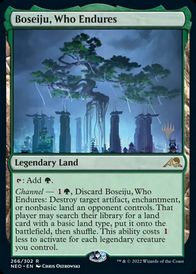 Boseiju, Who Endures (Promo Pack) [Kamigawa: Neon Dynasty Promos] [Foil]