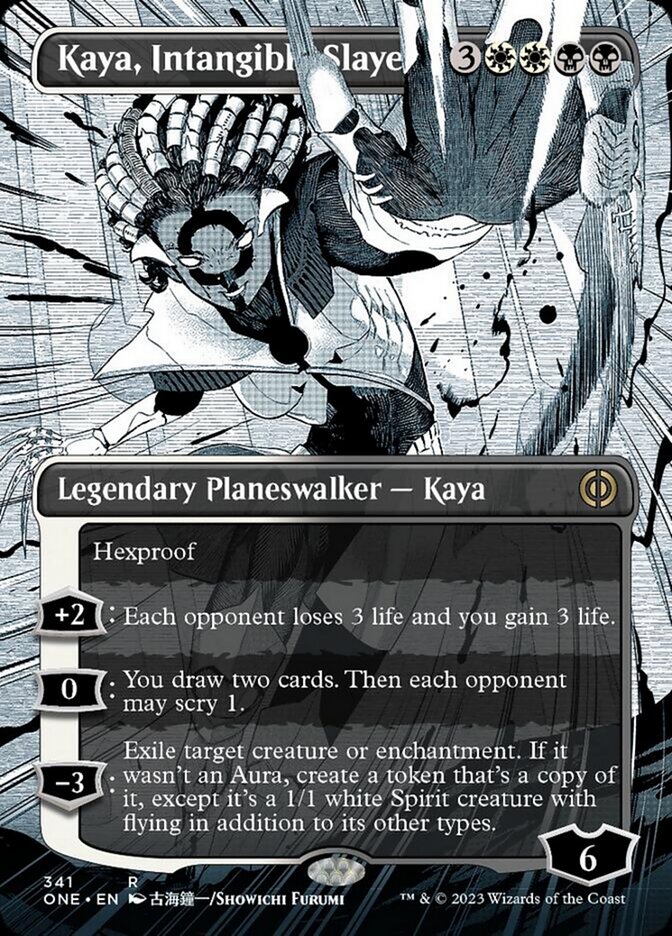 Kaya, Intangible Slayer (Borderless Manga) [Phyrexia: All Will Be One] [Foil]