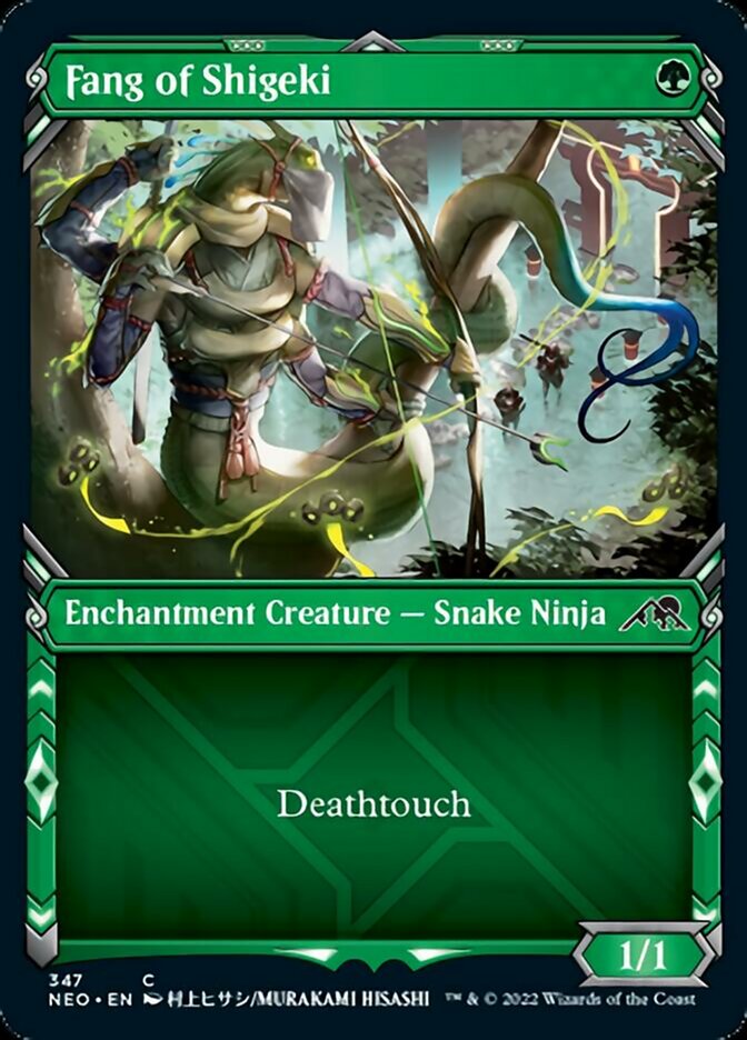 Fang of Shigeki (Showcase Ninja) [Kamigawa: Neon Dynasty] [Foil]