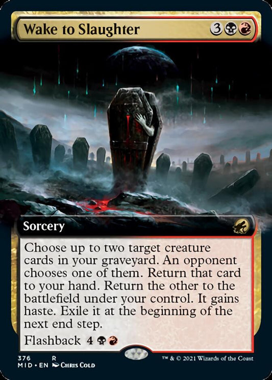 Wake to Slaughter (Extended Art) [Innistrad: Midnight Hunt] [Foil]