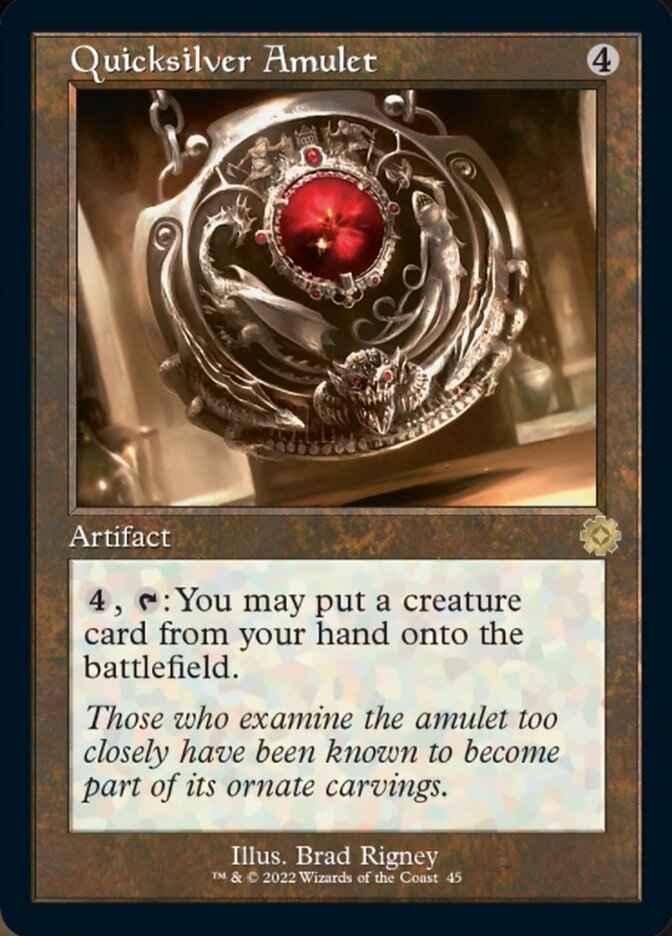 Quicksilver Amulet (Retro) [The Brothers' War Retro Artifacts] [Foil]