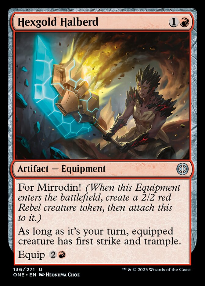 Hexgold Halberd [Phyrexia: All Will Be One] [Foil]