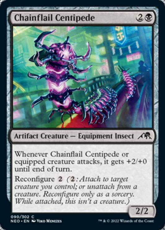 Chainflail Centipede [Kamigawa: Neon Dynasty] [Foil]