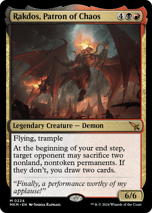 Rakdos, Patron of Chaos [Murders at Karlov Manor] [Foil]