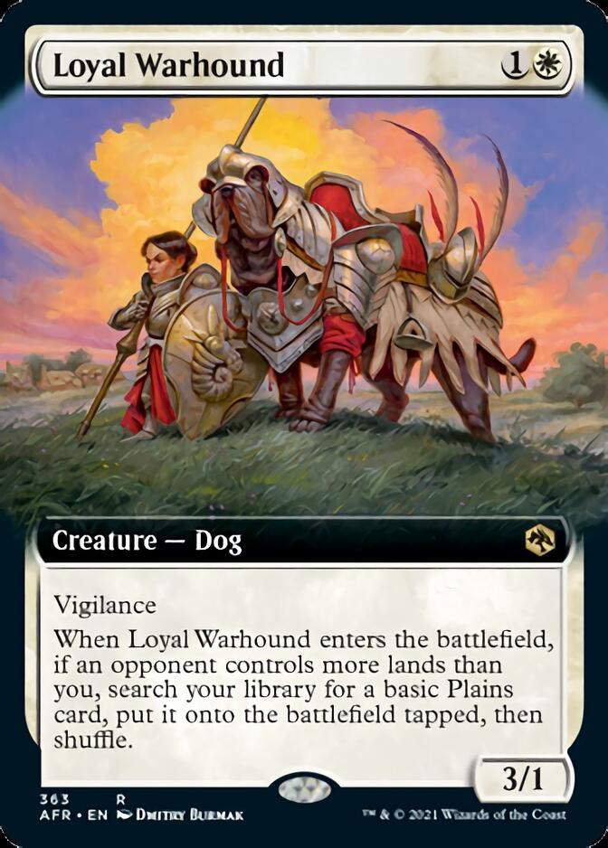 Loyal Warhound (Extended Art) [Dungeons & Dragons: Adventures in the Forgotten Realms] [Foil]