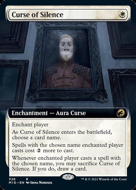 Curse of Silence (Extended Art) [Innistrad: Midnight Hunt] [Foil]