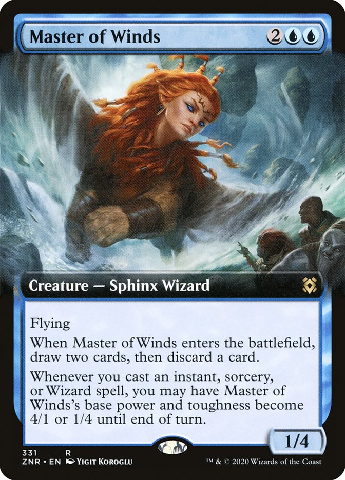 Master of Winds (Extended Art) [Zendikar Rising] [Foil]