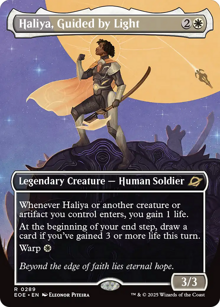 Haliya, Guided by Light (Borderless) [Edge of Eternities] [Foil]