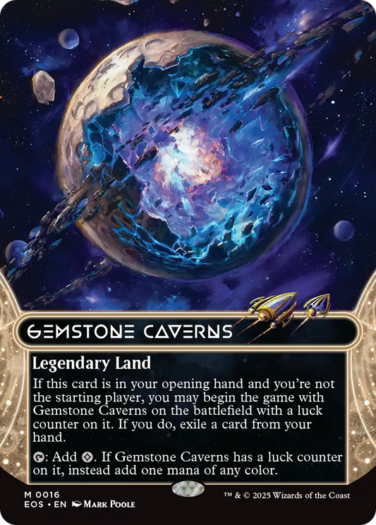 Gemstone Caverns (0016) (Borderless) [Edge of Eternities: Stellar Sights] [Foil]