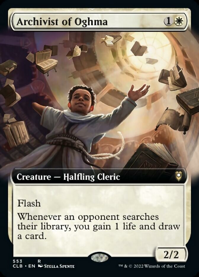 Archivist of Oghma (Extended Art) [Commander Legends: Battle for Baldur's Gate] [Foil]
