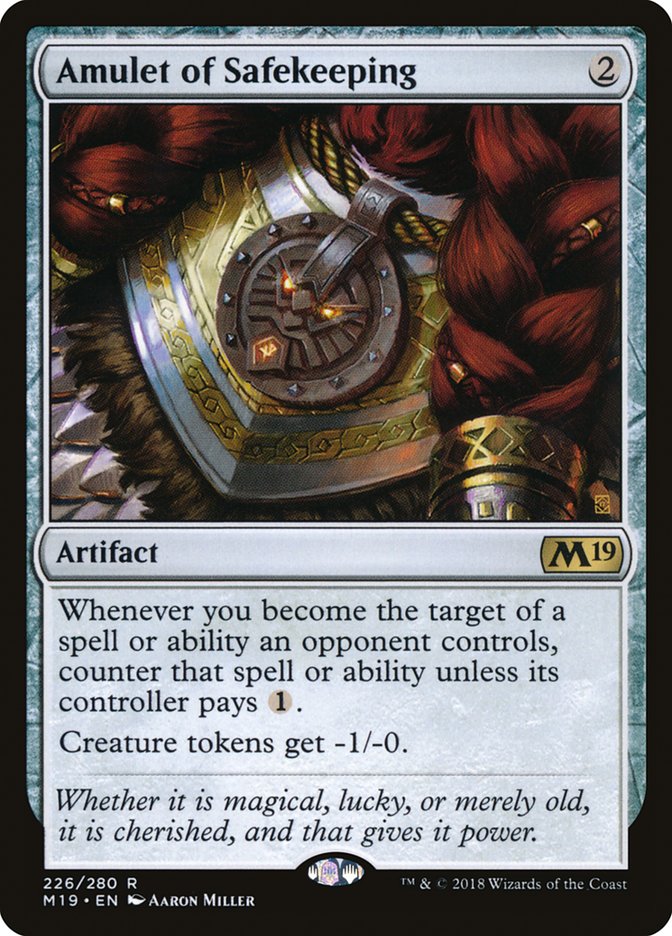 Amulet of Safekeeping [Core Set 2019] [Foil]