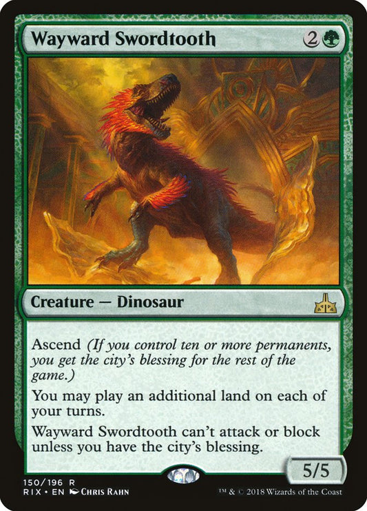 Wayward Swordtooth [Rivals of Ixalan] [Foil]