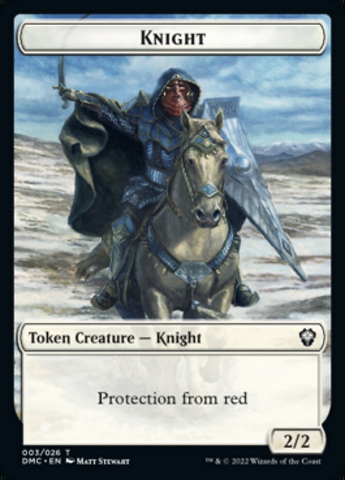 Knight Token [Dominaria United Commander Tokens] [Foil]