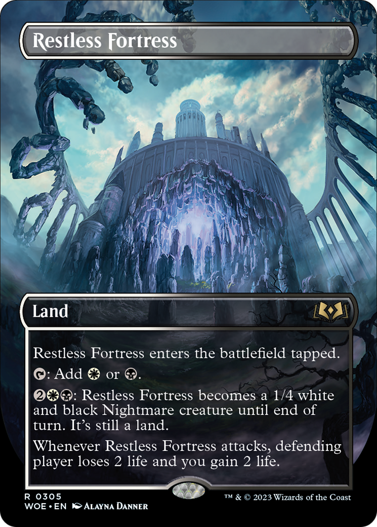 Restless Fortress (Borderless Alternate Art) [Wilds of Eldraine] [Foil]