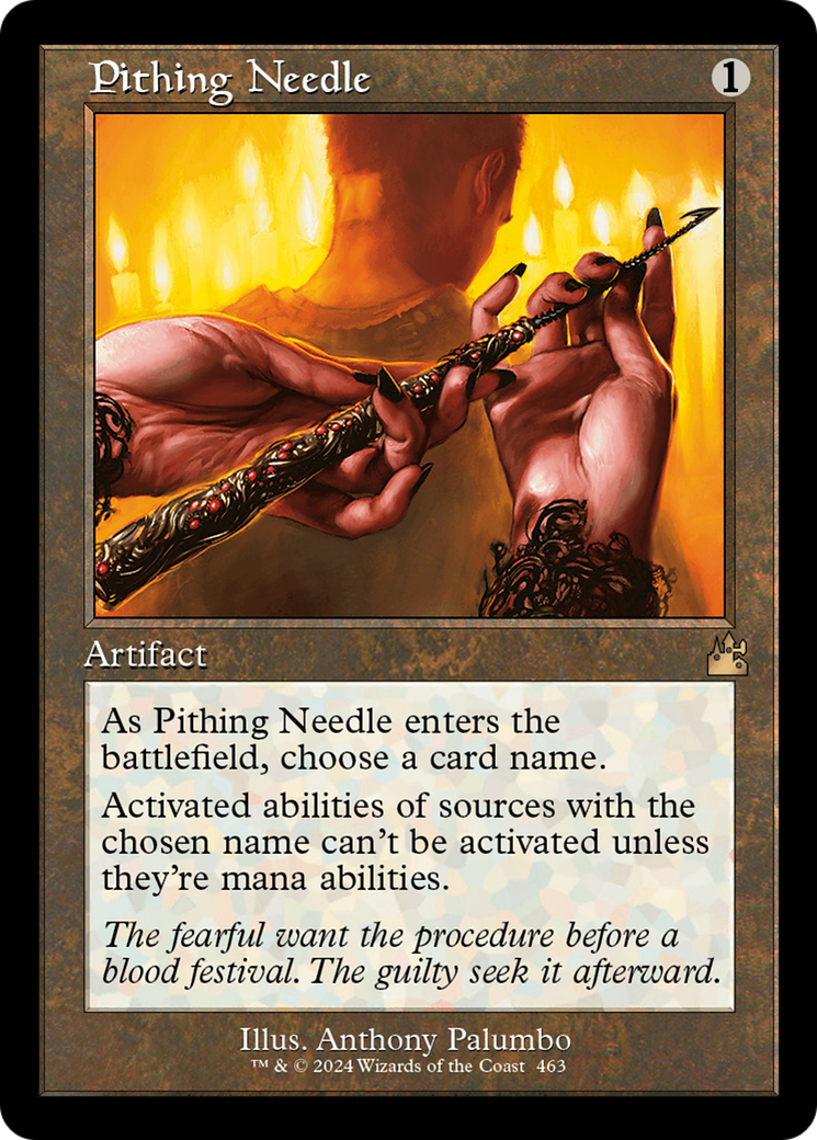 Pithing Needle (Retro Frame) [Ravnica Remastered] [Foil]
