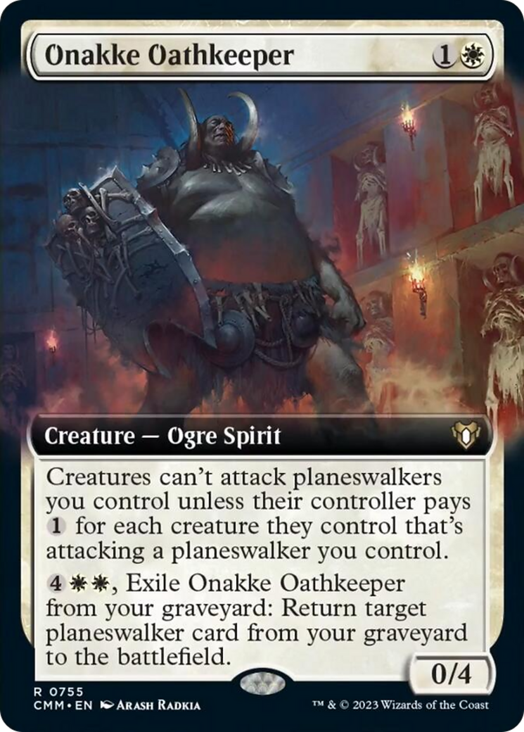 Onakke Oathkeeper (Extended Art) [Commander Masters] [Foil]
