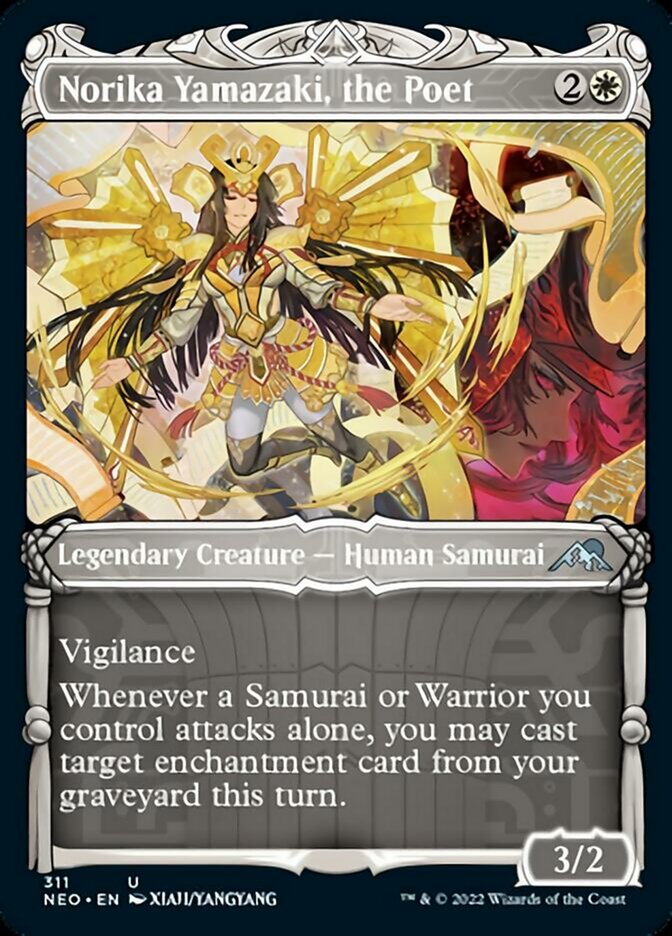Norika Yamazaki, the Poet (Showcase Samurai) [Kamigawa: Neon Dynasty] [Foil]
