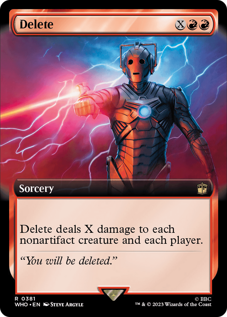 Delete (Extended Art) [Doctor Who] [Foil]