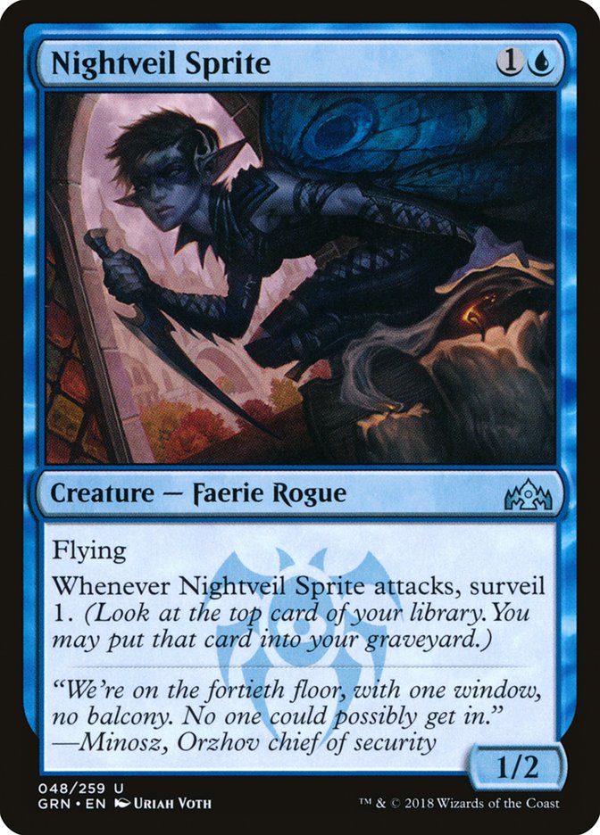 Nightveil Sprite [Guilds of Ravnica] [Foil]