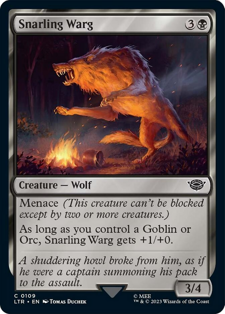Snarling Warg [The Lord of the Rings: Tales of Middle-Earth] [Foil]