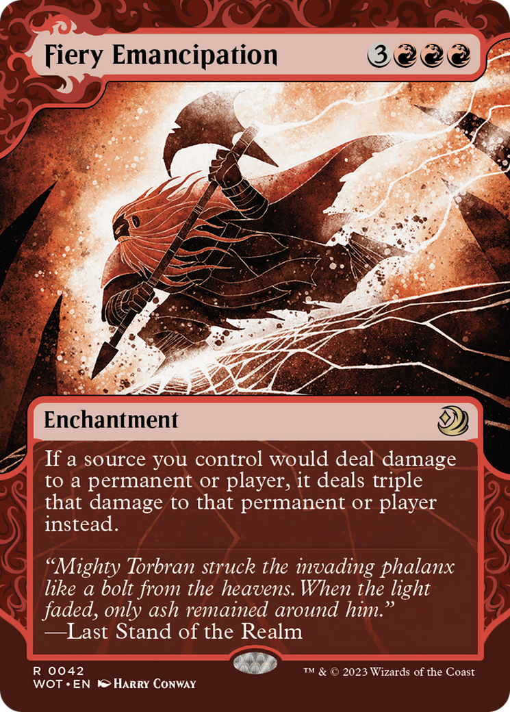 Fiery Emancipation [Wilds of Eldraine: Enchanting Tales] [Foil]