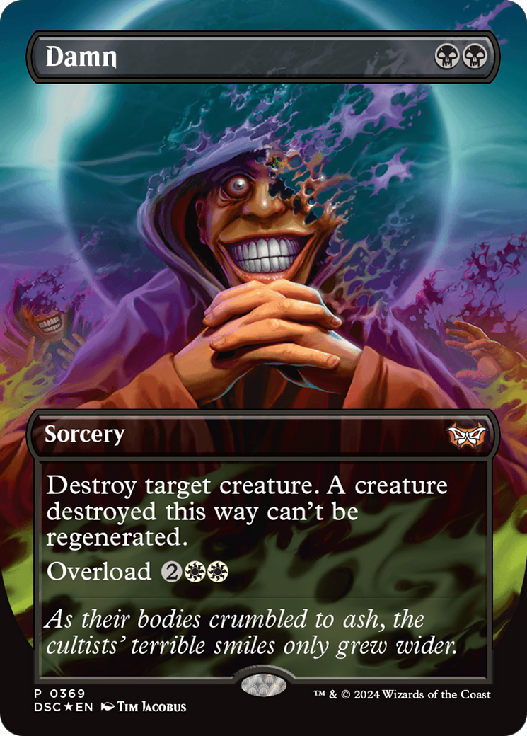 Damn (Borderless) [Duskmourn: House of Horror Commander] [Foil]