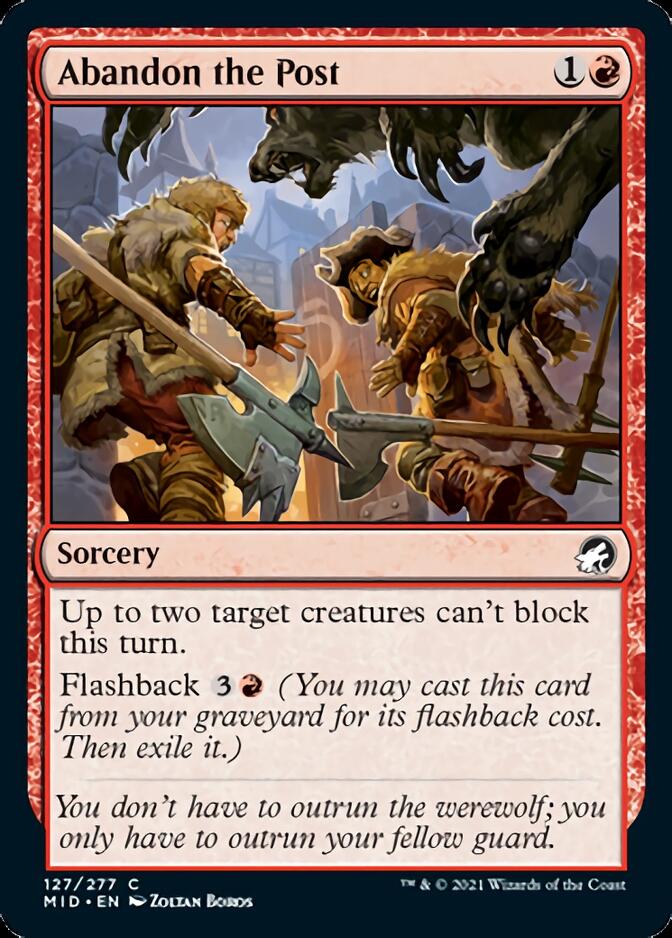 Abandon the Post [Innistrad: Midnight Hunt] [Foil]