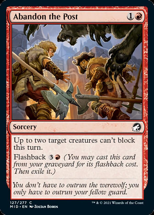 Abandon the Post [Innistrad: Midnight Hunt] [Foil]