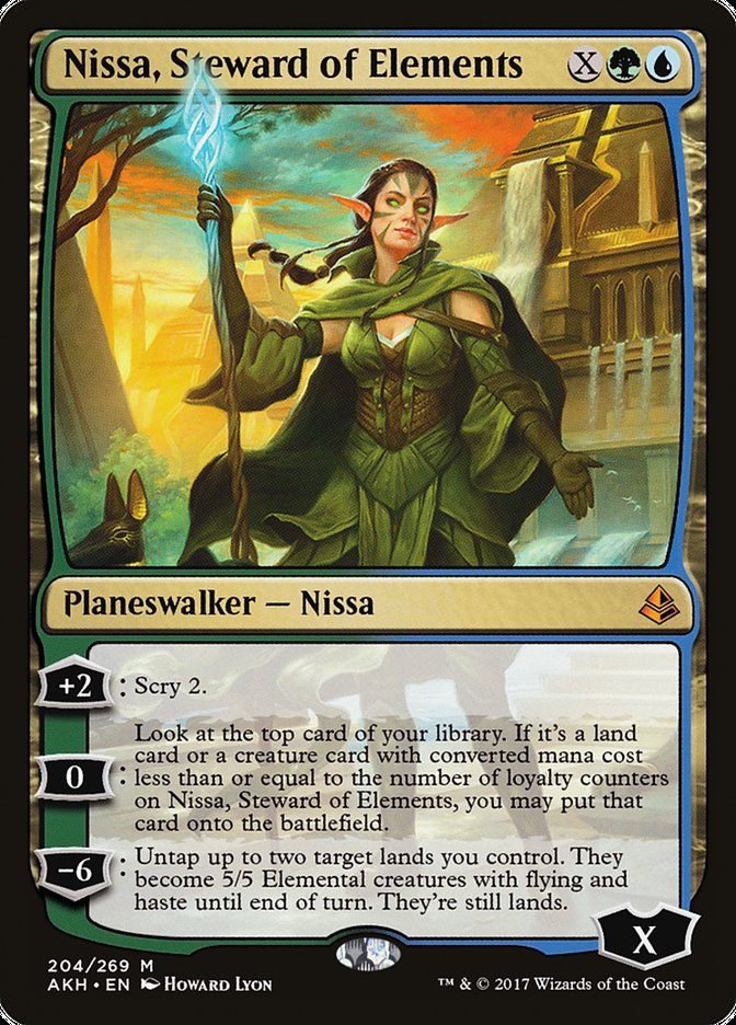 Nissa, Steward of Elements [Amonkhet] [Foil]
