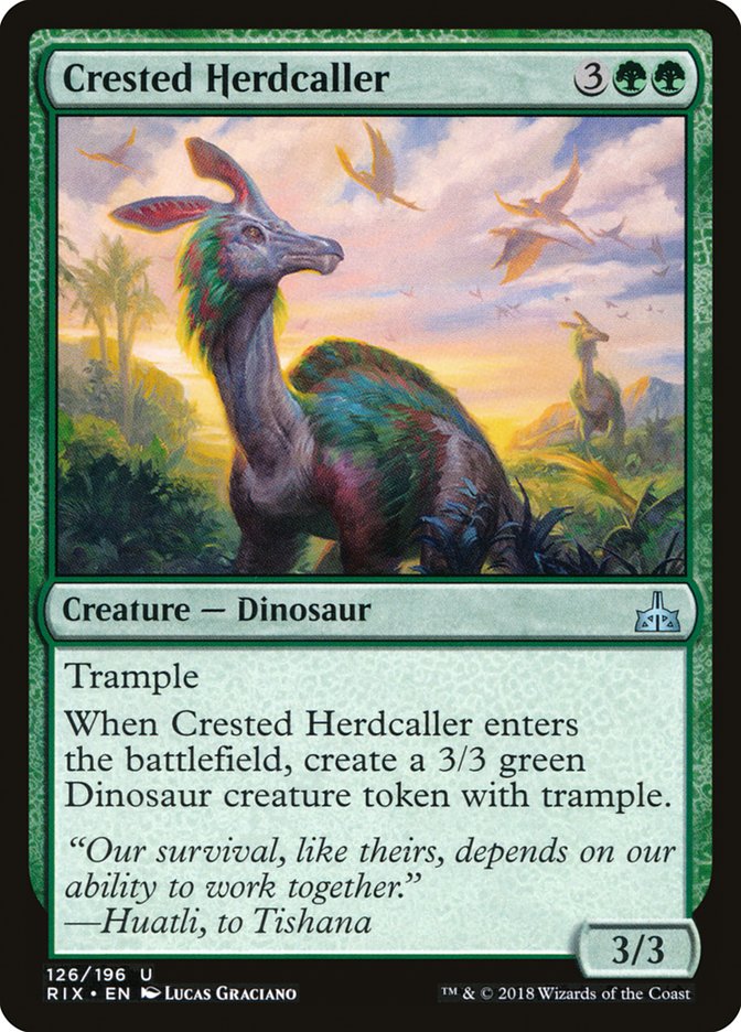 Crested Herdcaller [Rivals of Ixalan] [Foil]